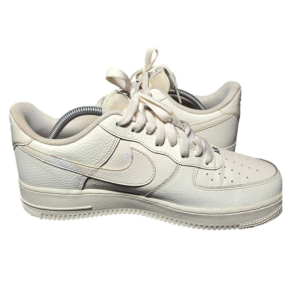 Nike Air Force 1 Low Sail Tumbled Leather‎ Mens Sneakers AJ7280-102 Size 10.5